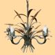 Chandelier, "Wheat Ears" suspension by Masca - circa 1970
