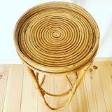 Vintage rattan plant holder