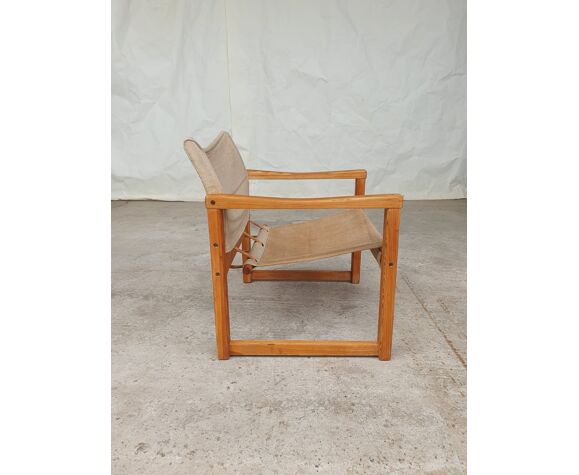 Pine Sling Chair By Karin Mobring For, Vintage Style Sling Chair