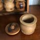 Spice shelf and olive wood pots