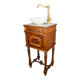 Vanity unit - antique washbasin in wood and marble