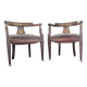 Pair of Empire armchairs in bronze and mahogany.