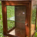 Petite vitrine à poser 1930 en bois d'acajou meuble d'apothicaire art déco