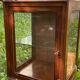 Small 1930s mahogany display cabinet, art deco apothecary cabinet