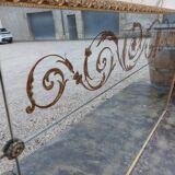 Venetian Mirror Art Deco brasserie bistro in eglomerized glass 204x105cm