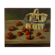 Still life painting strawberries