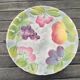 Plat à gâteau / coupe fruit faience barbotine de St Clement