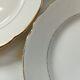 6 Villeroy & Boch Mettlach ivory and gold dessert plates