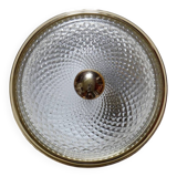 Vintage glass and gold metal globe ceiling light