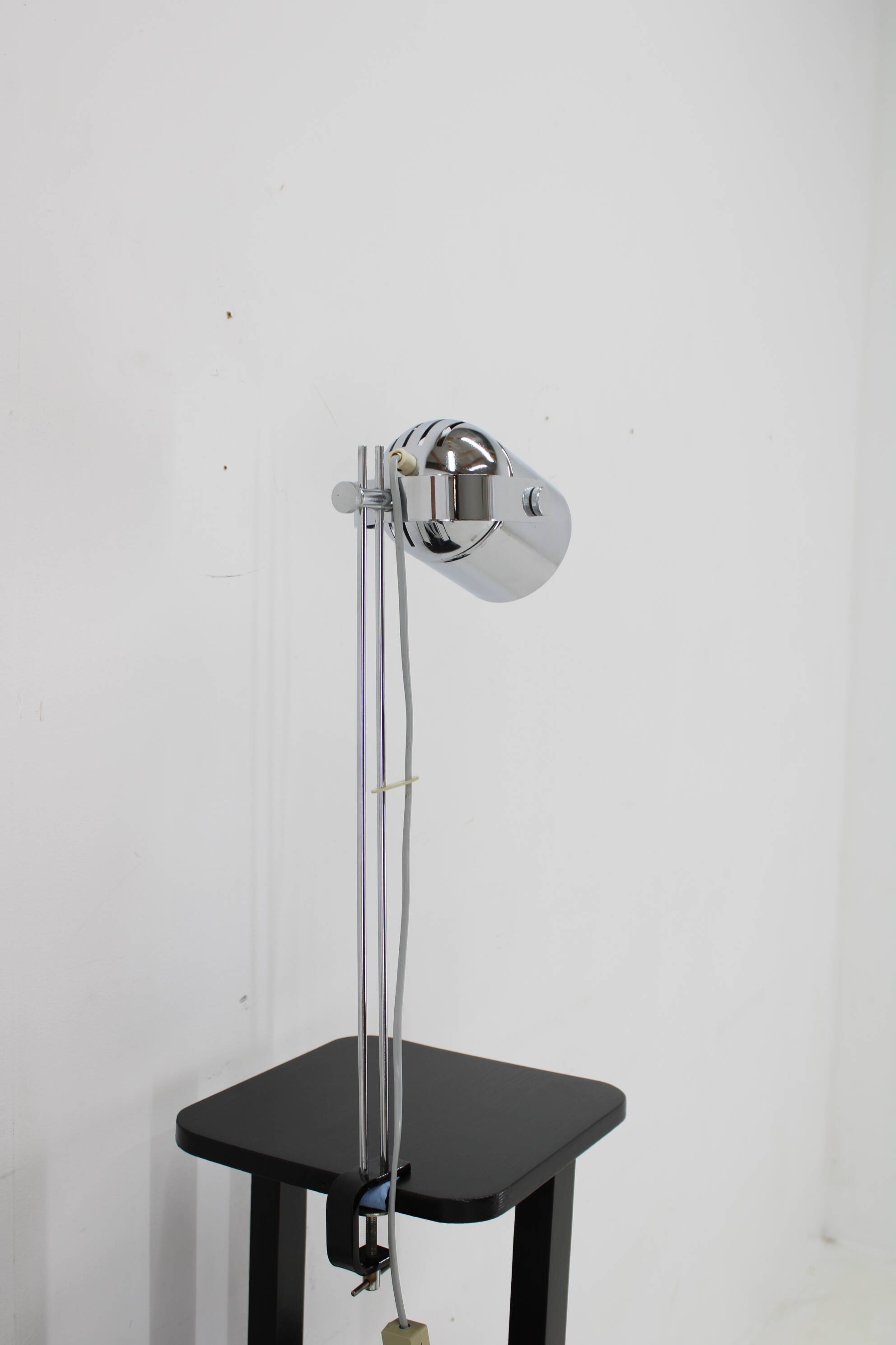 1970s Stanislav Indra Chrome Plated Table Lamp, Czechoslovakia