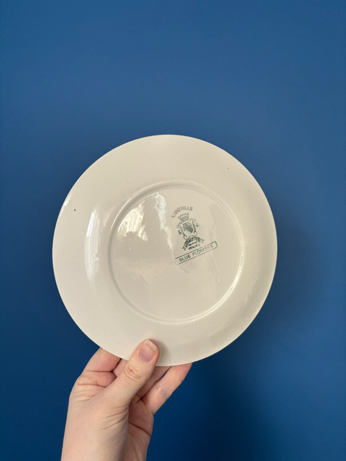 Set of 6 dessert plates Lunéville Blue Flowers – Vintage crockery