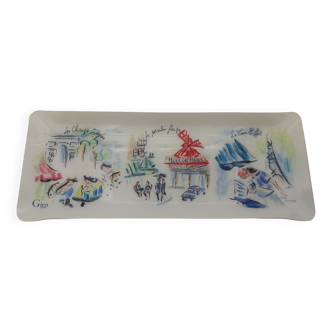 Cake dish Gien Caroline Saint Georges tray