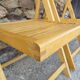 Series of 4 folding chairs in solid beech