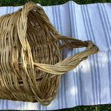 Large handcrafted wicker basket