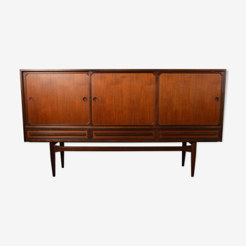 Mid century Modern Danish Sideboard, Teak and Padouk Credenza 60's