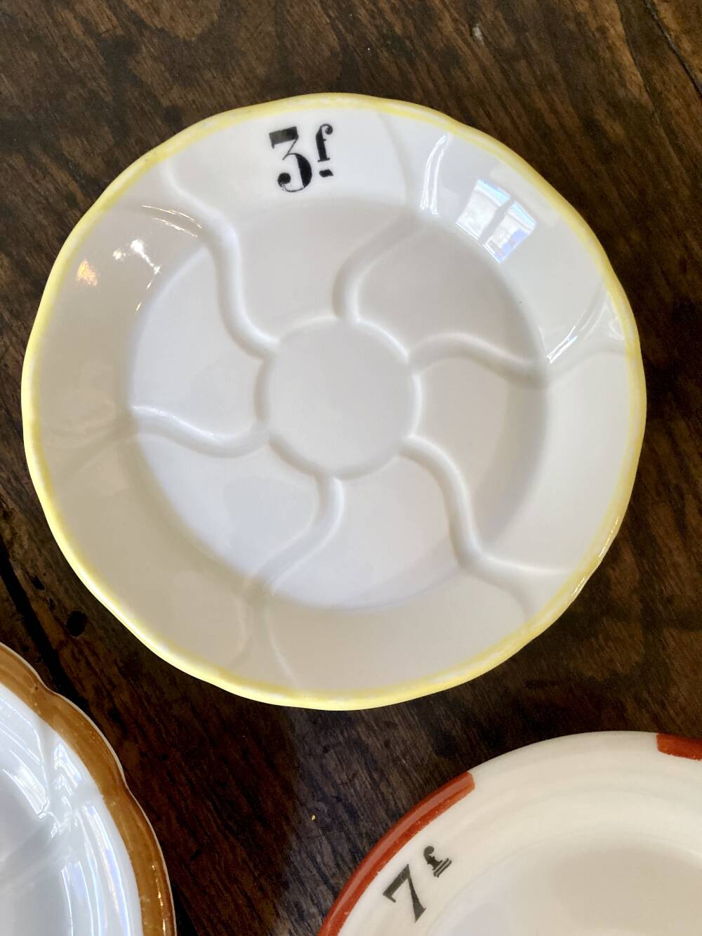 Coupelles de bistrot en porcelaine, Début XXe siècle