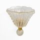 Attributed to Barovier & Toso Brass and Pulegoso Murano Glass Sconces, Pair
