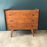 Vintage chest of drawers with compass feet