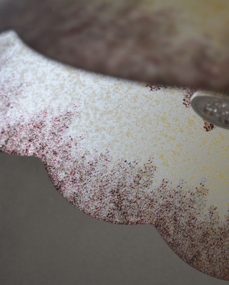 1970's French Vintage Domed Pendant Lamp Shade