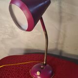 1960s fuchsia flexible desk lamp ok, 30x23 very pretty