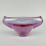 1960s Art Glass Bowl by Glass Designer Miloslav Klinger, Czechoslovakia