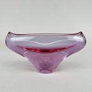 1960s Art Glass Bowl by Glass Designer Miloslav Klinger, Czechoslovakia