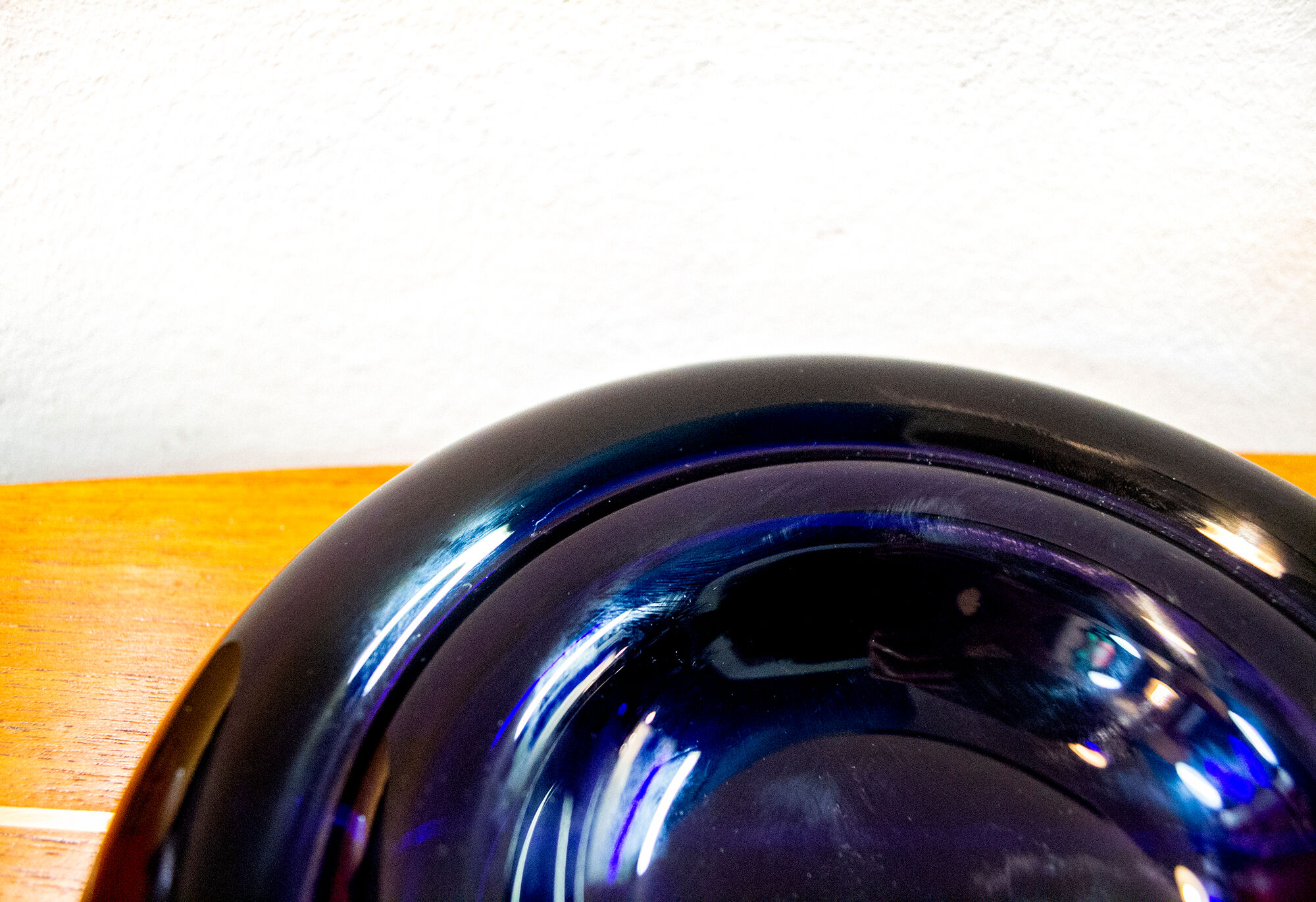 Glass ashtray by Enzo Mari for Danese Year 1980