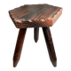 French tripod farm stool in wood, 1960s