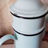 Cafetière ou théière en métal émaillé