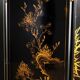 Chinese export black lacquer and mother-of-pearl folding screen, mid-20th century