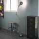 Jieldé lamp with 4 arms, clear matte varnish, vintage industrial.