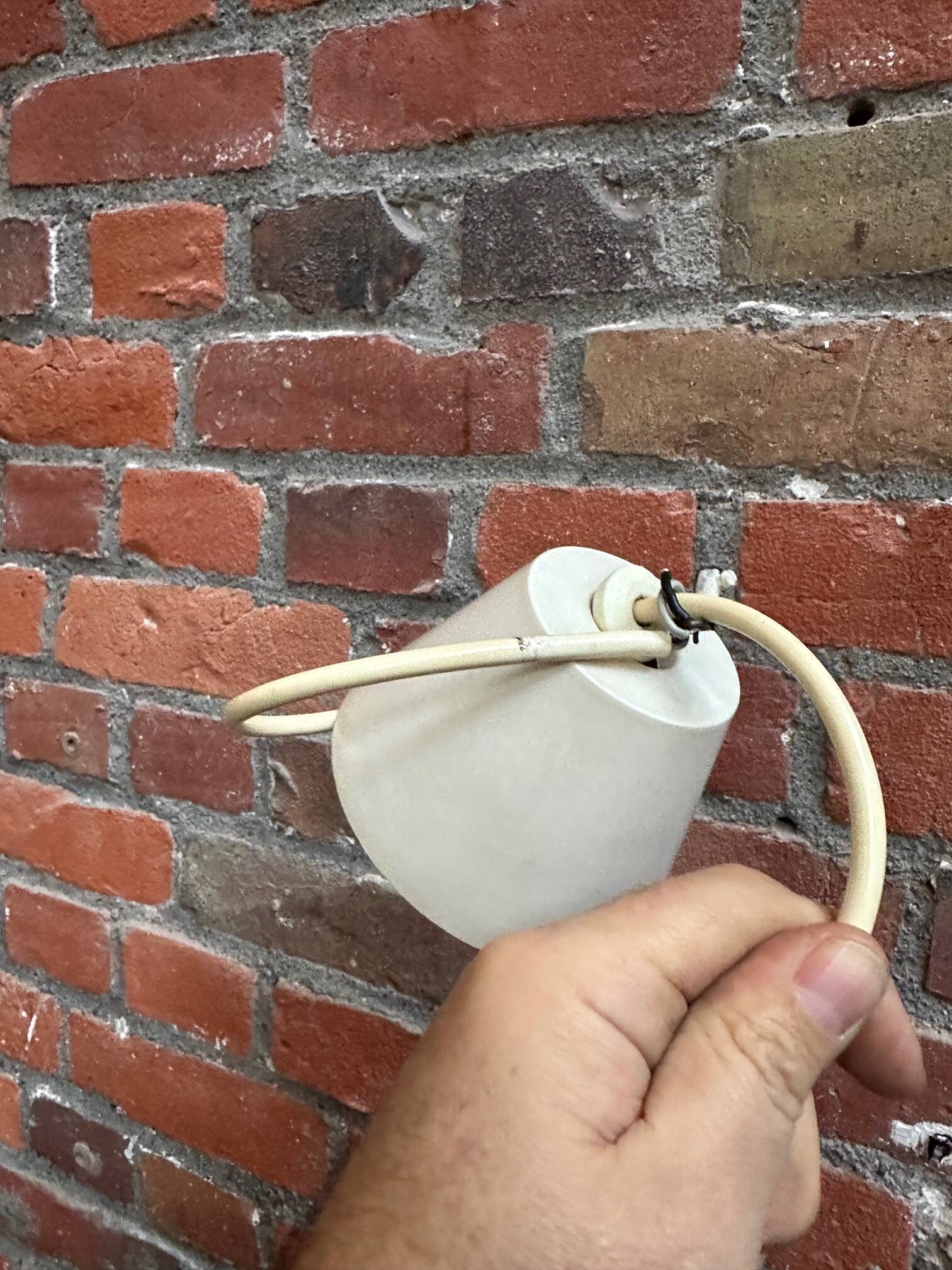 Louis Kalff opaline and teak suspension