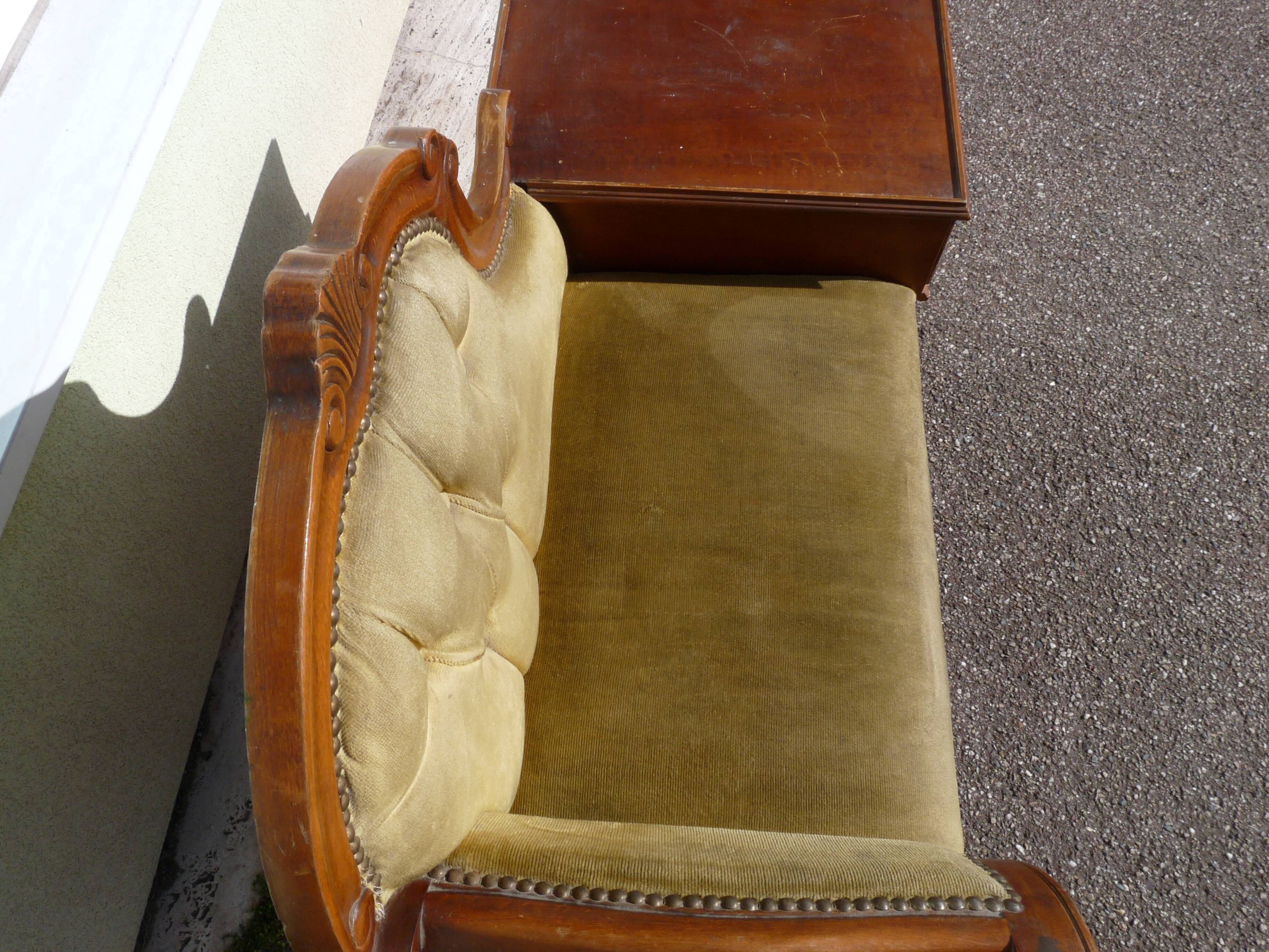 Old phone furniture with seating