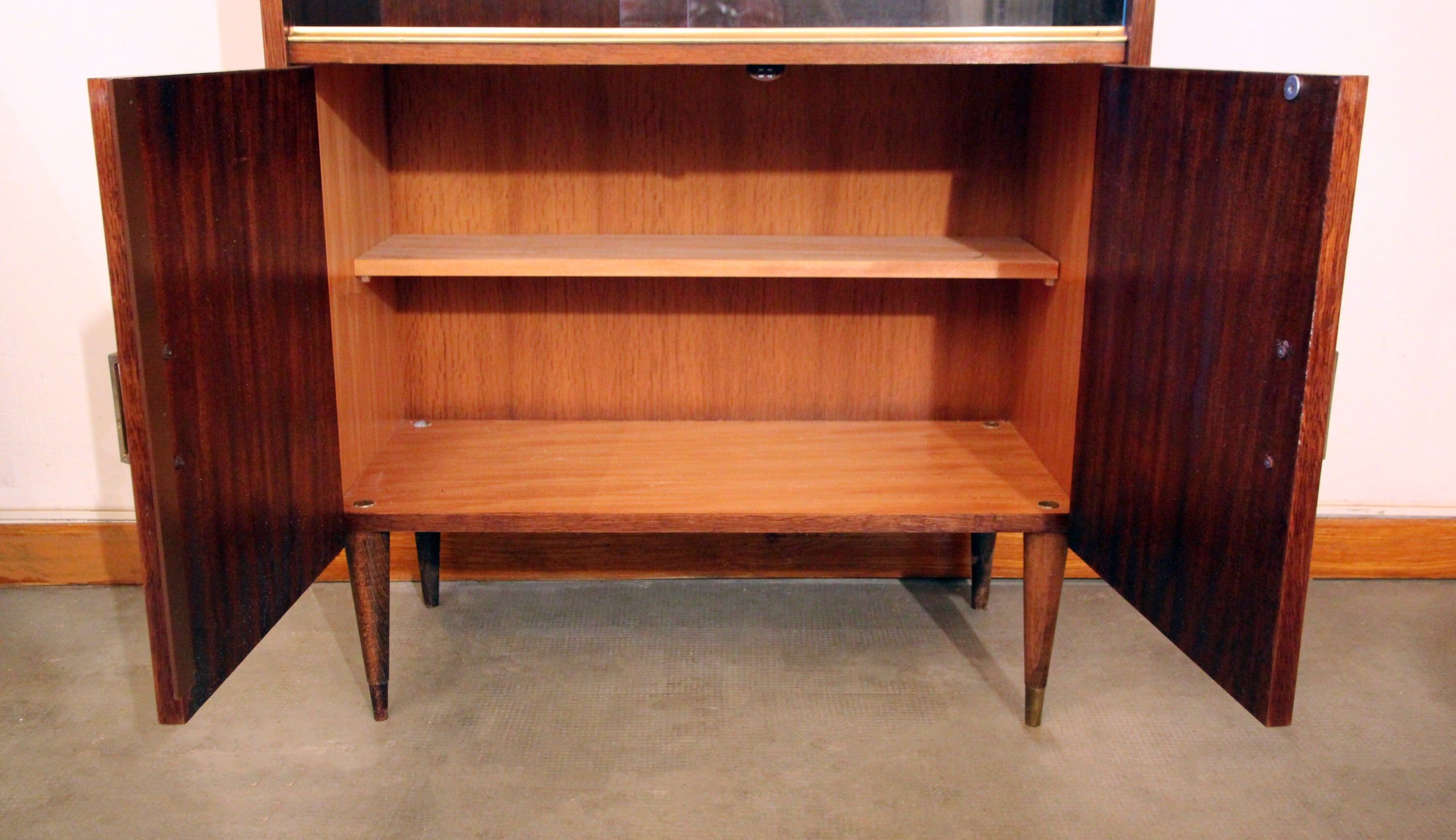 Vintage glass library furniture