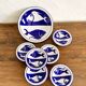 Mediterranean service, large dish and 6 soup plates
