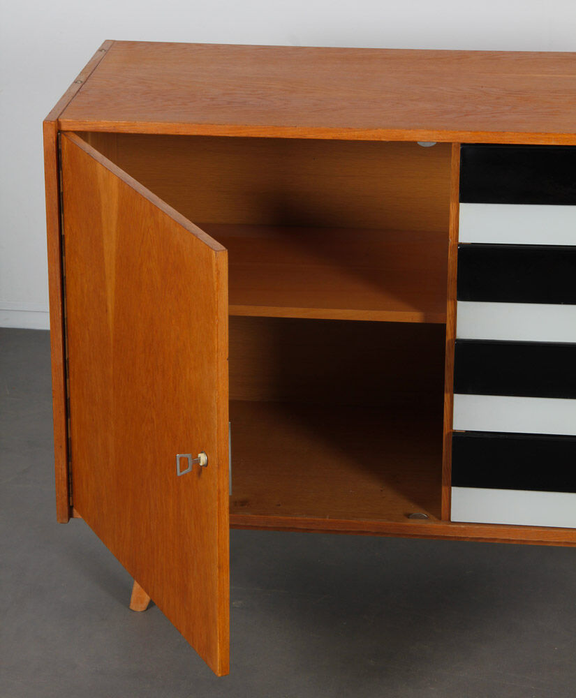Vintage oak chest of drawers by Jiri Jiroutek, model U458, 1960s