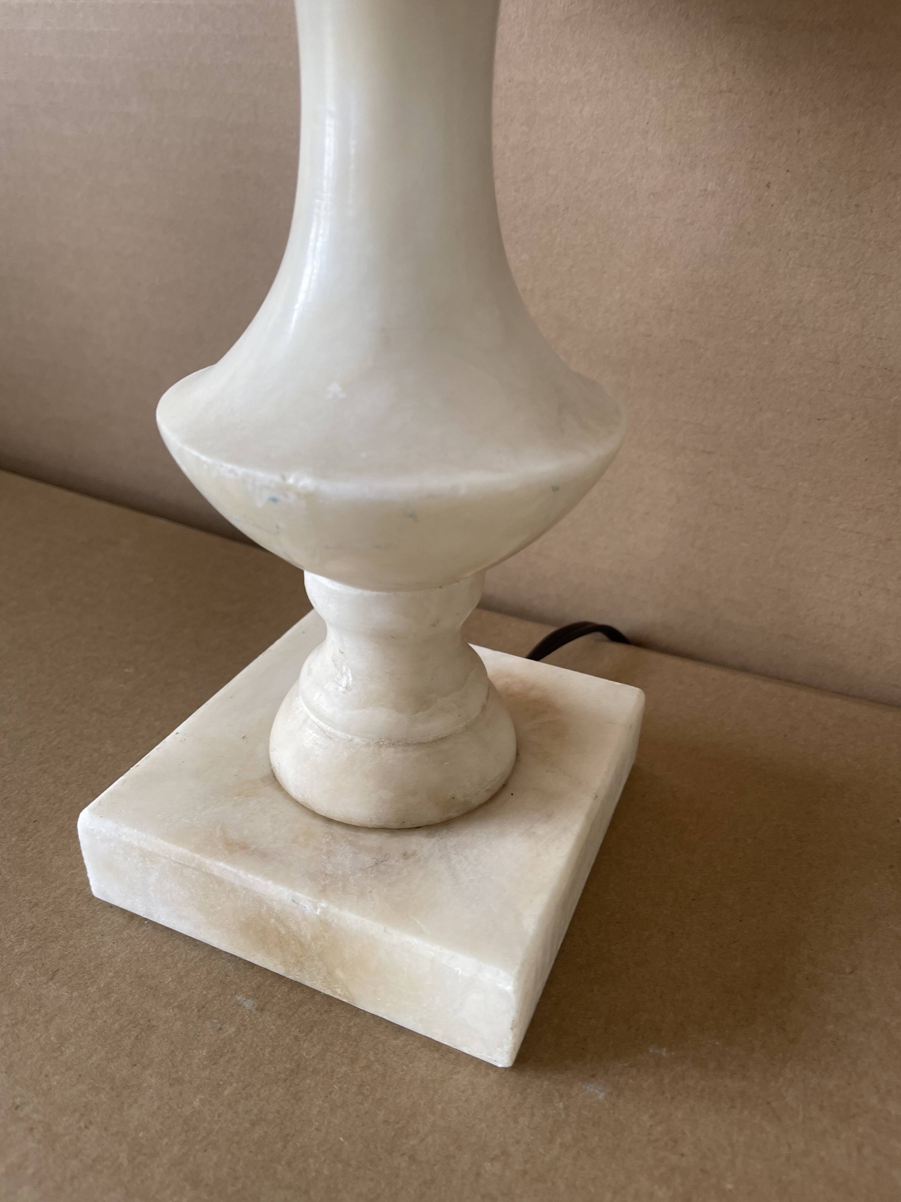 Old alabaster table lamp