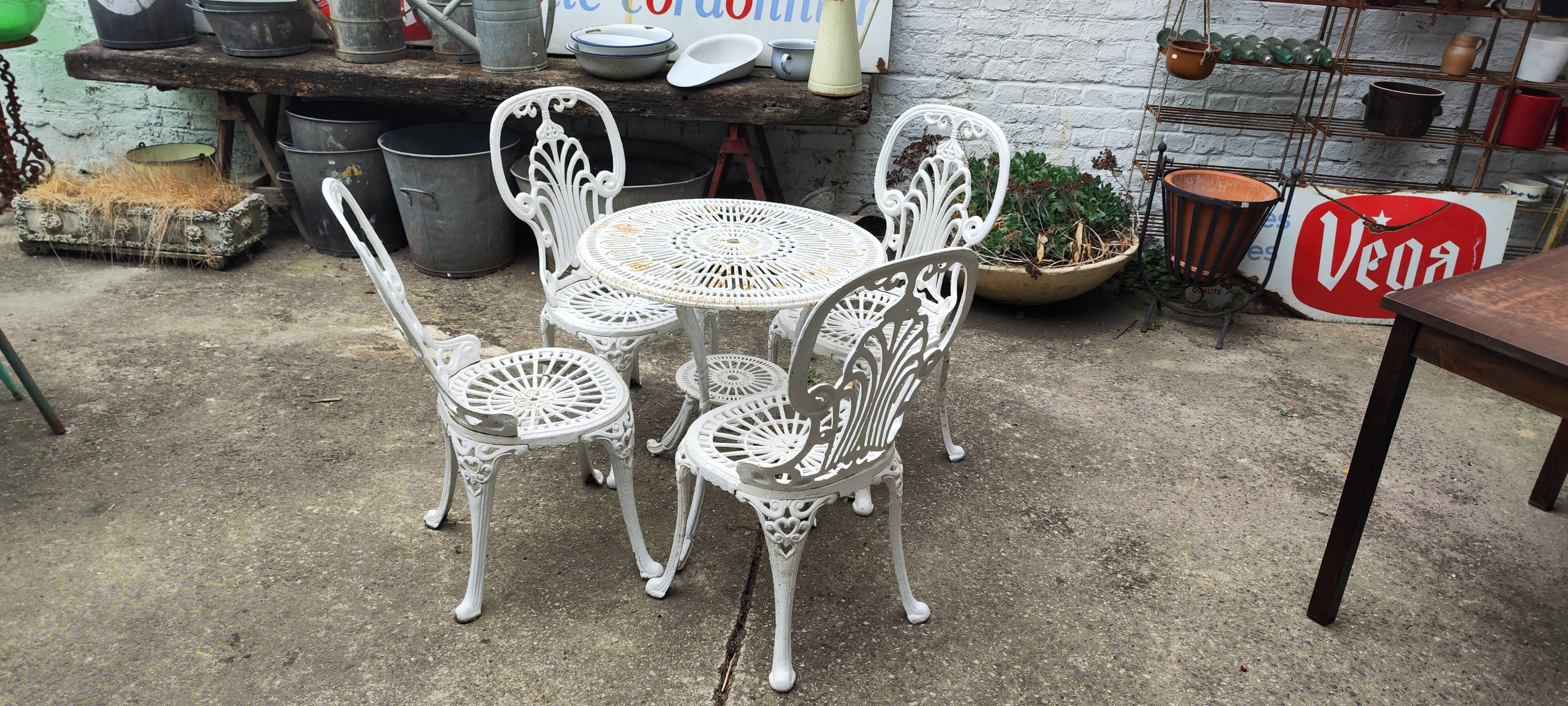 5-piece cast iron garden furniture set