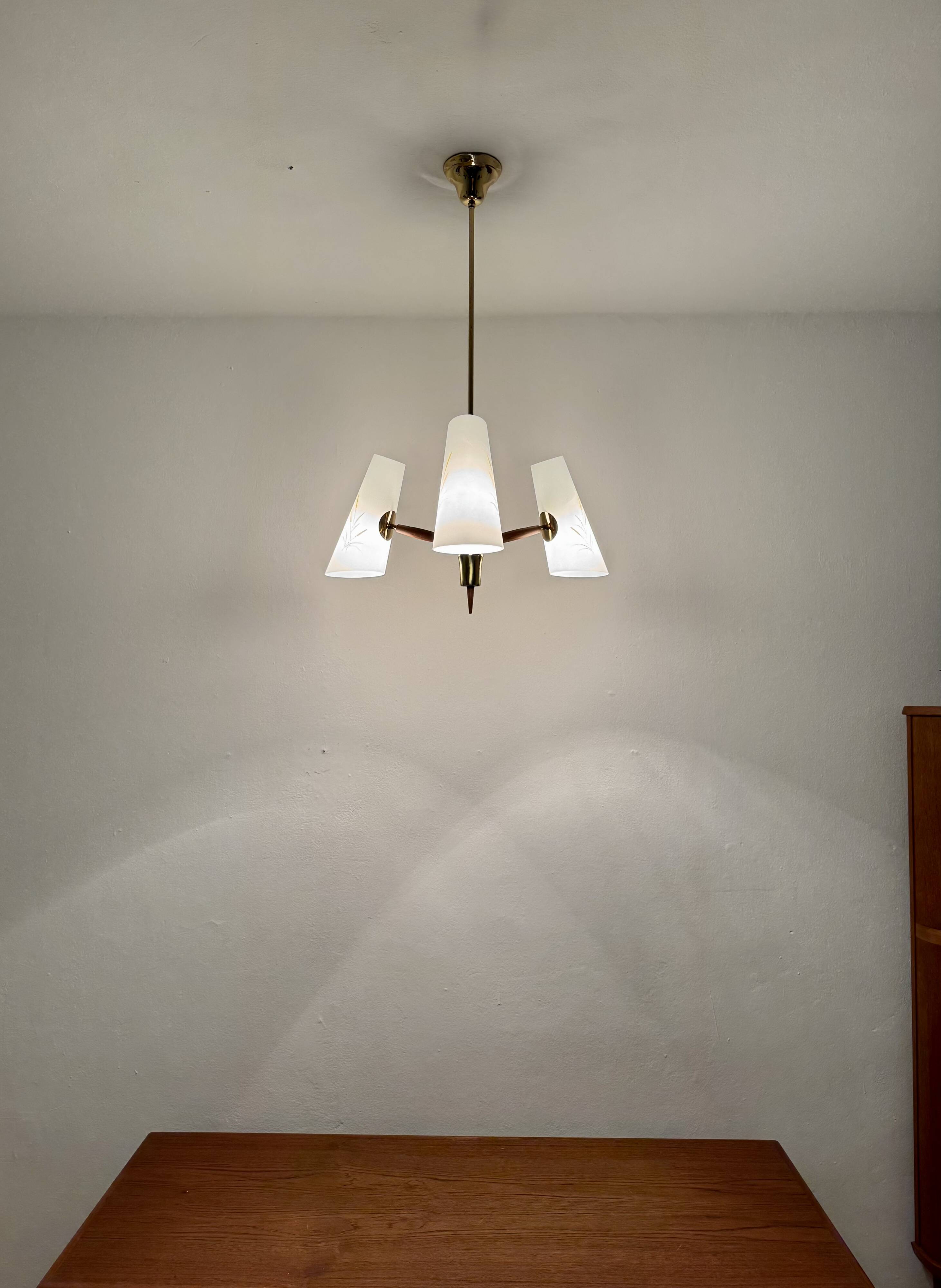 Brass Chandelier by Rupert Nikoll