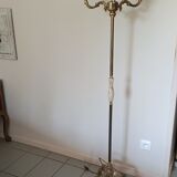 Floor lamp bronze brass lampshade glass paste