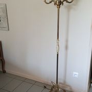 Lampadaire bronze laiton abat jour pâte de verre