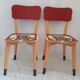 Pair of vintage kitchen chairs completely revamped