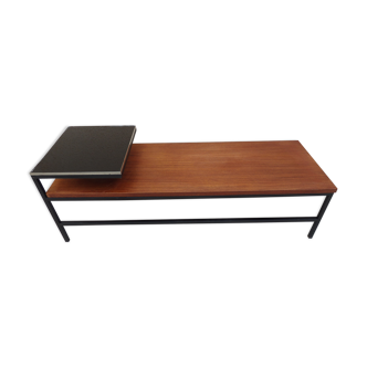 Vintage modernist coffee table double top