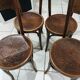 Suite de 4 chaises bistrot Mundus Joseph Hoffmann Austria Bielitz années 1908