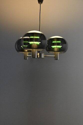 Space Age Pendant Light in Metal