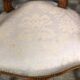 Armchairs Louis XV style carved walnut and fabric