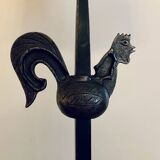 Jean touret and artisans de marolles - rooster floor lamp