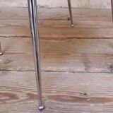 1950s chrome and fabric compass base chair
