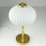Mid-Century Brass & Glass Table Lamp