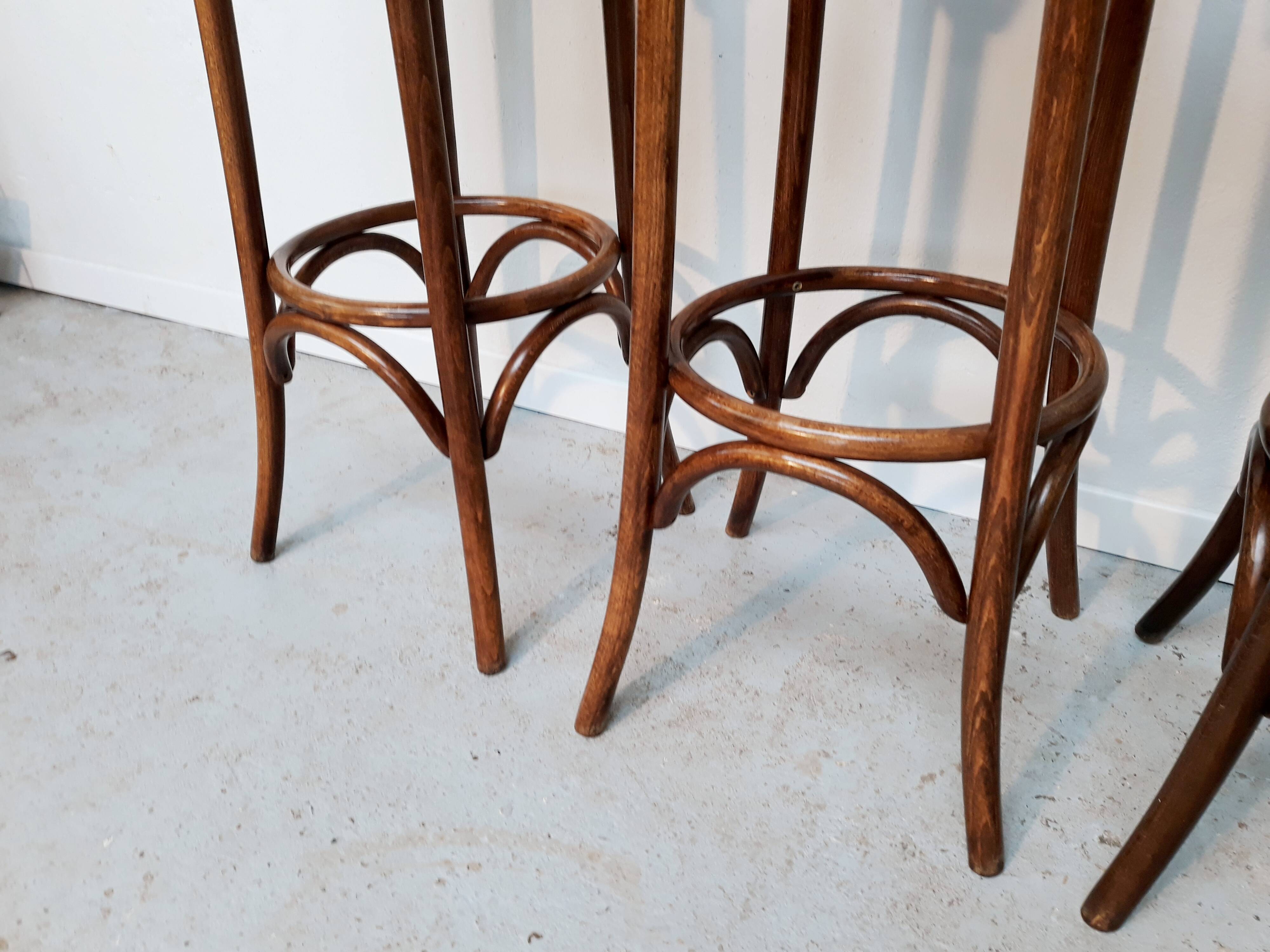 Set of 4 vintage bistro stools
